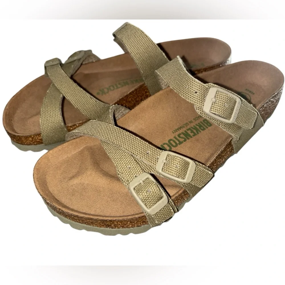 Birkenstock Franca Vegan Canvas Sandals NEW without tags or box 38/7-7.5 - Picture 2 of 9
